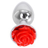 Kiotos Plug Bijou anal Alu avec Rose 6 x 2.8 cm